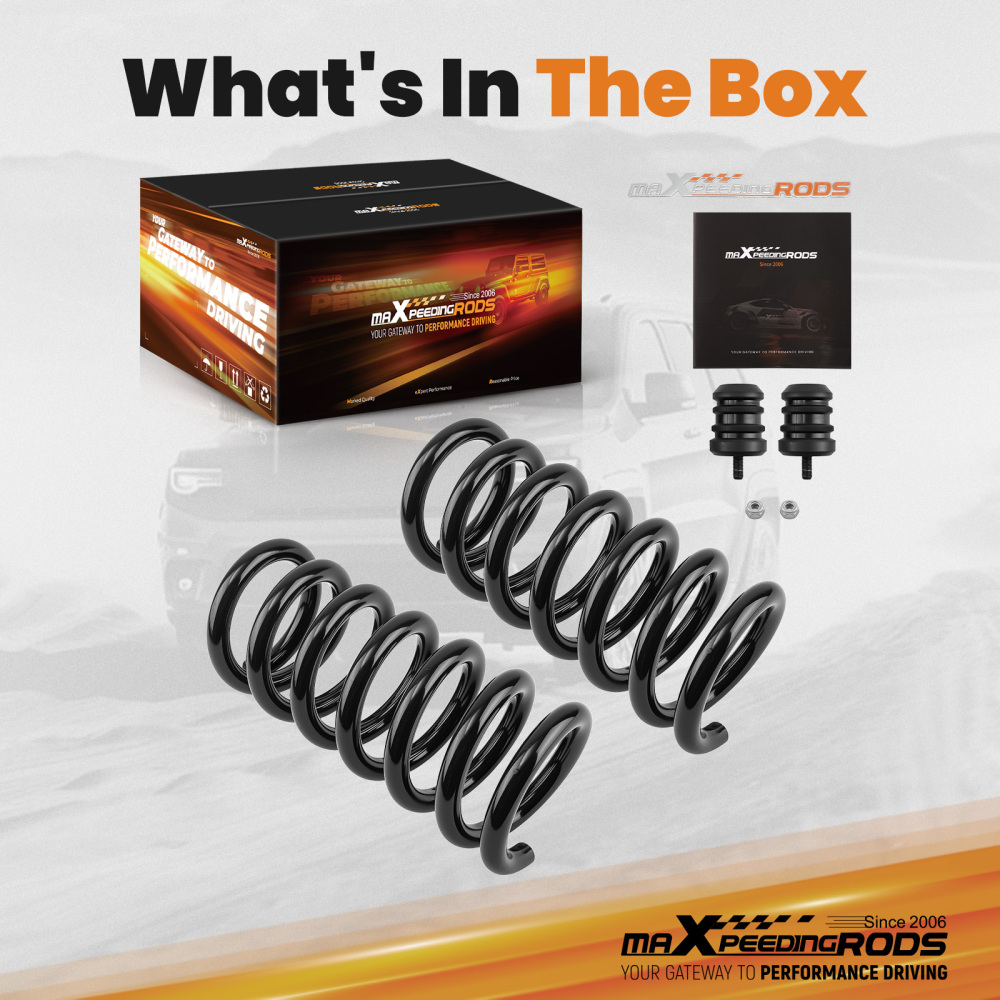 2 Lowering Springs Front Kit compatible for Dodge RAM 1500 2WD V8 Standard Cab 2009-2022